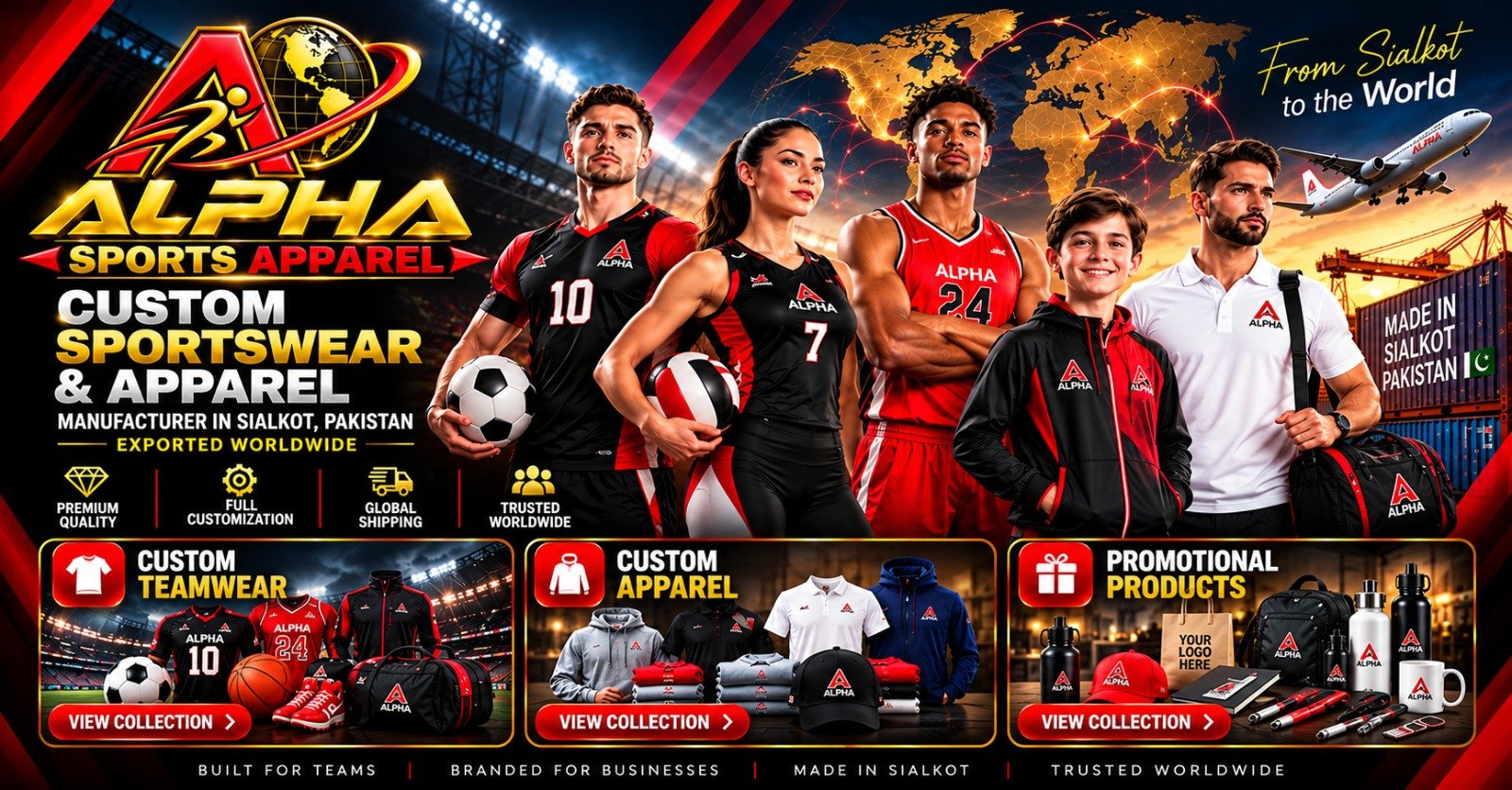 Alpha Sports Apparel – Custom Sportswear, Apparel & Promotional Products Manufacturer