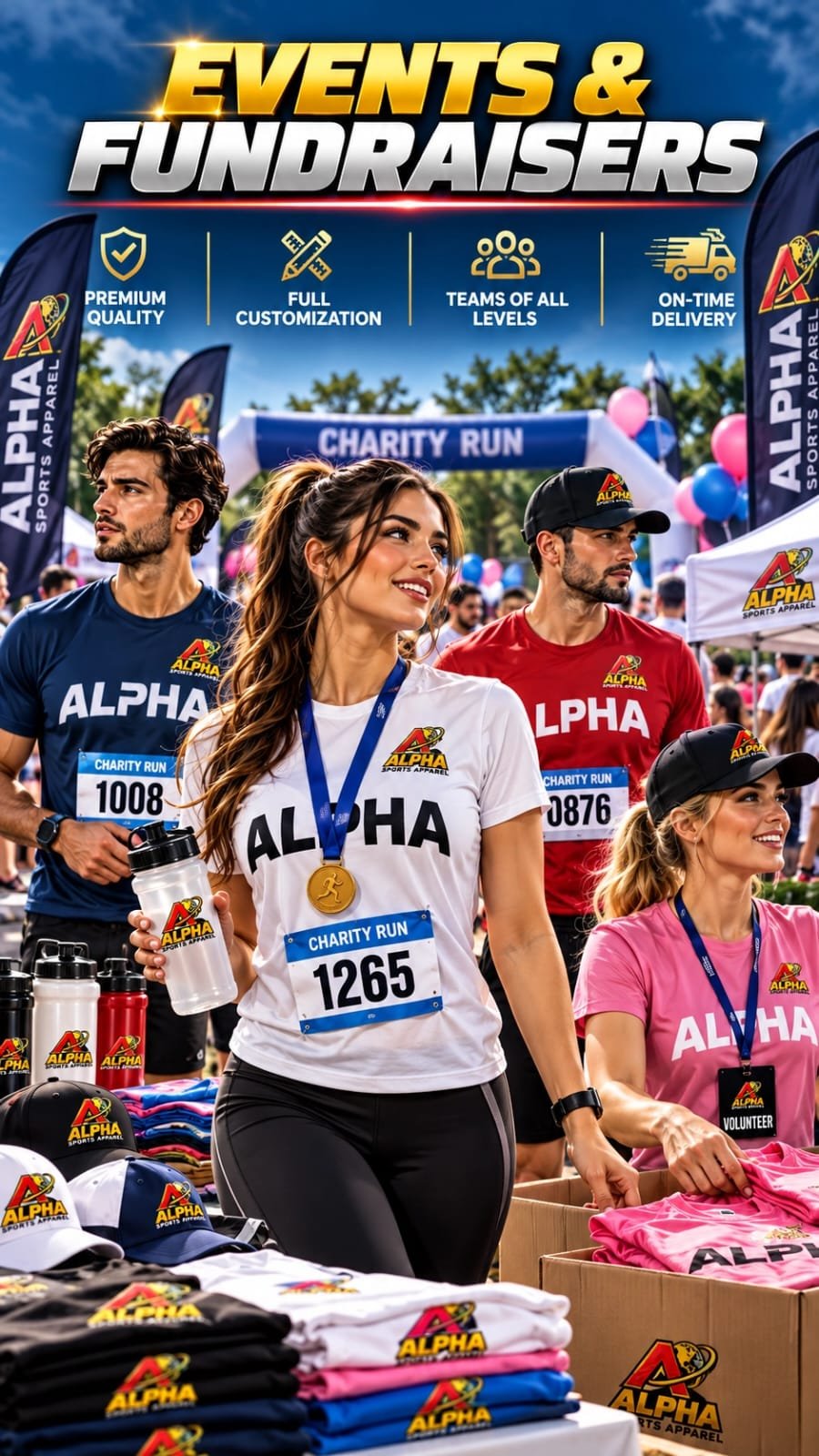 Custom apparel and promotional products for events and fundraising campaigns