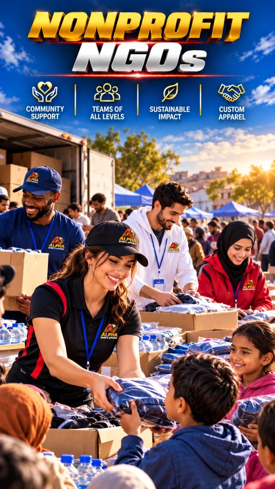 Custom apparel and branded products for nonprofit organizations and NGOs