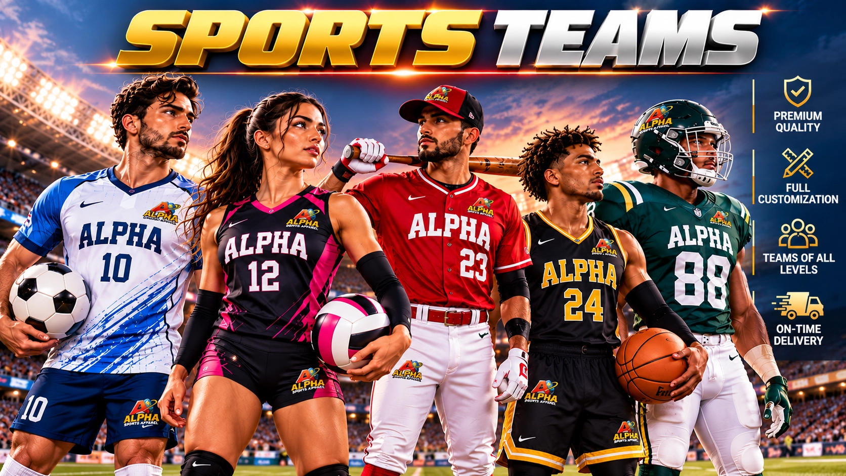 Custom Sportswear, Apparel & Promotional Products Manufacturer & Exporter